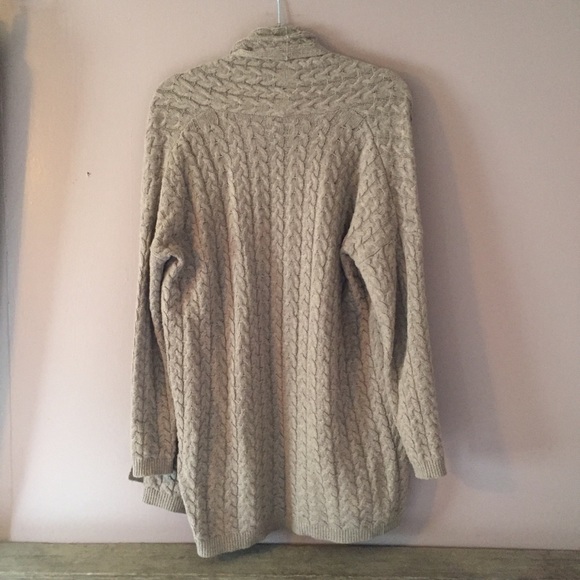 JOAN VASS OVERSIZED KNIT FALL OPEN CARDIGAN - Picture 5 of 8